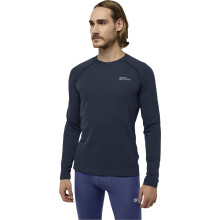 (XL, Midnight Sky) Jack Wolfskin Mens Infinite Warm Functional Long Sleeve T-Shirt