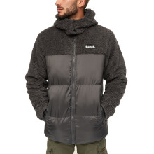 (S, Steel Grey) Bench Mens Detta Padded Contrast Sherpa Hooded Outdoor Warm Winter Jacket Coat