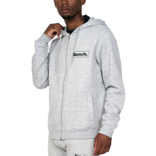 (M, Grey) Bench Mens Irving Hooded Full Zip Cotton Blend Sweatshirt Hoody Hoodie Jacket