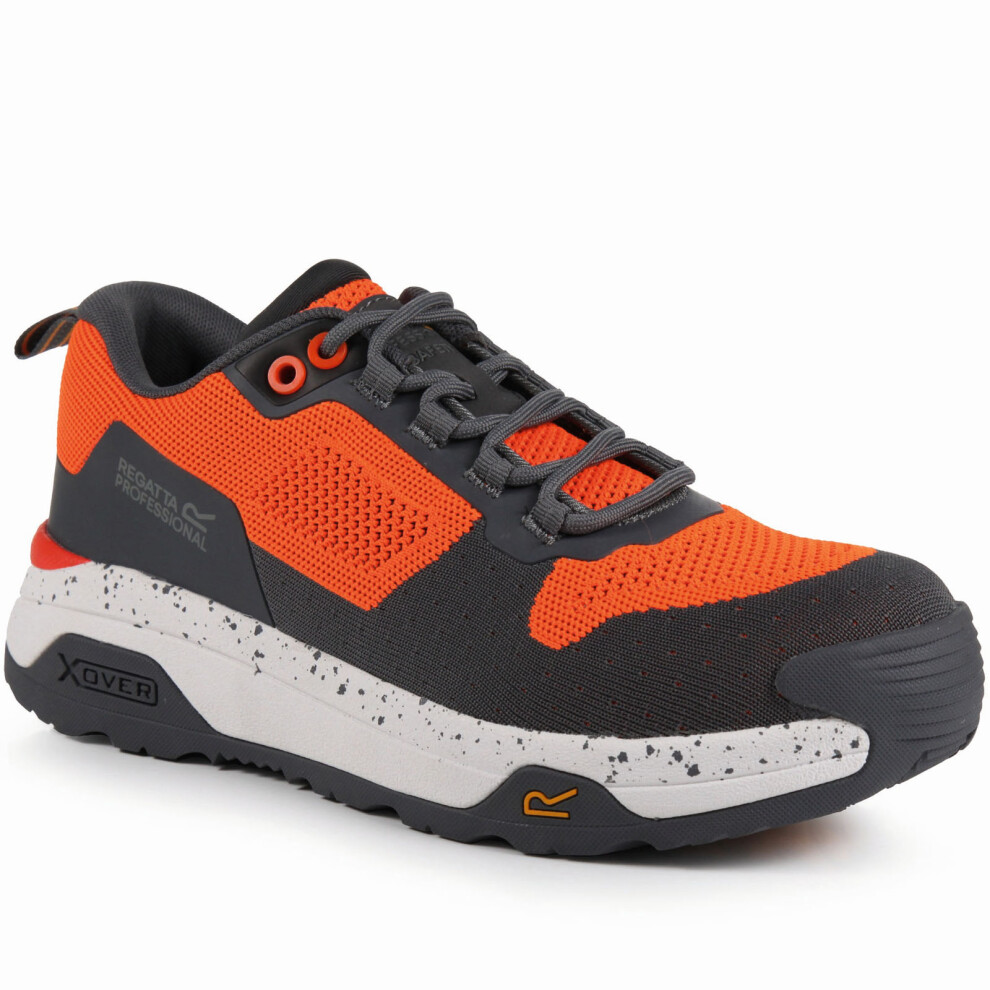 Regatta (8 Uk, Orange/Grey) Adults Crossfort S1 Metal Free Safety Low Rise Trainers Sneakers Shoes