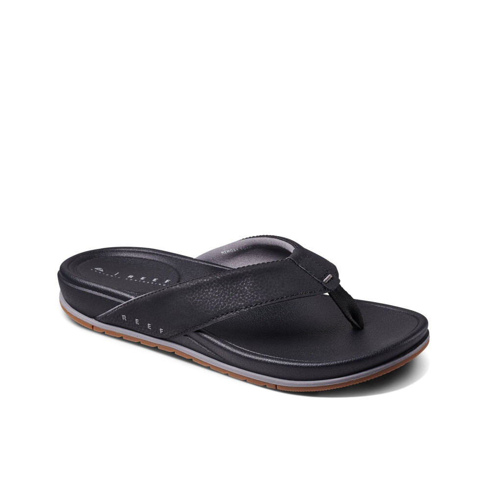 Reef (12 Uk, Black/Gum) Mens Cushion Bonzer Summer Beach Pool Sandals Thongs Flip Flops