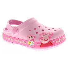 (Pink, 9 (Children's)) Peppa Pig Girls Sandals Clog Sliders Peppa Sisters Clog pink UK Size