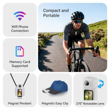 A5 POV FHD Action Camera 1080P WiFi Hands-Free Wearable Thumb Sports Camera IPS Screen Portable Body Camcorder A