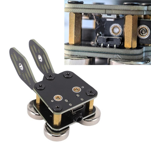 CW Key Quick Response Double Paddle Morse Code Key with Magnetic Base 3.5mm Jack Type C Port for Smartphone Computer 2