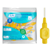 TePe Interdental Brush, Original, Yellow, 0.7mm/ISO 4, 20pcs, efficient Cleaning