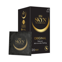 SKYN Original Condoms, Pack of 20, SKYNFEEL Latex-Free Condoms for Men, Regular