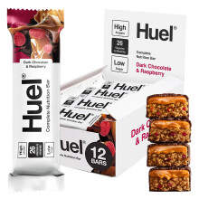 Huel Complete Nutrition Bar, 12 x 55g Bars, Dark Chocolate Raspberry,