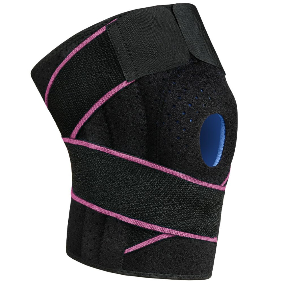 Acwoo Knee Support Brace For Men And Women, Adjustable Compression Knee Patellar Tendon Support Brace For Arthritis, Joint Pain, Ligament Injury, Men