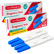 FERRIS Midstream Pregnancy Tests – 4 Pack | Early Detection HCG Home Test Sticks | Fast, Clear Results in Minutes | Over 99% Laboratory Accuracy | E