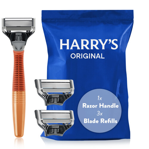 Harry's Harry's Original Starter Set; Includes Weighted Handle and 3 German Engineered R