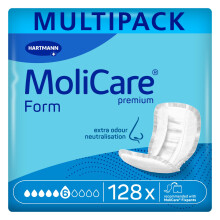 MoliCare Premium Form 6 Drops Large Incontinence Pads, 4 x 32 Pack