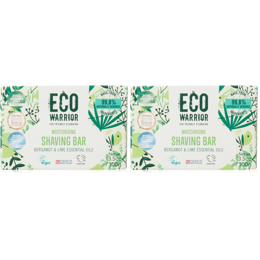 Little Soap Company Eco Warrior Shaving Soap - Vegan, Cruelty Free, No Sls Or Parabens, Shaving Soap For Men & Women, Contains Moisturising Coconut Oil & Shea Butter, Fr