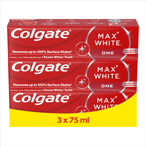 Colgate Colgate Max White One Toothpaste 75ml x 3