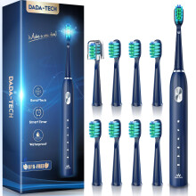 Electric Toothbrush Adults, Sonic Toothbrush Rechargeable with 9 Reminder Heads, 5 Cleaning Modes, 2-Minute Timer, 40000 VPM Ultrasonic Toothbrush 6