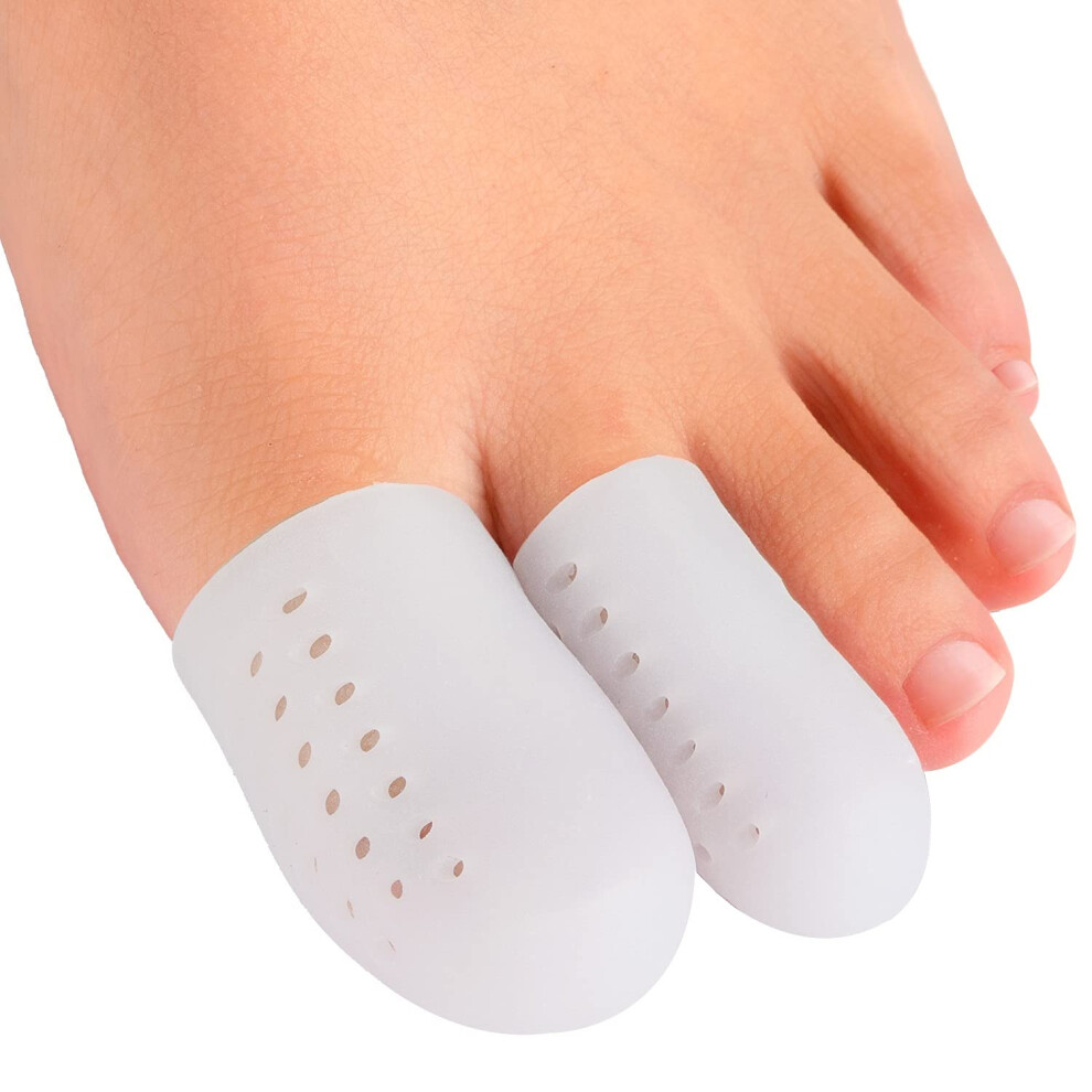 Welnove Pack Of 16 Toe Protectors, Gel Toe Caps, Breathable Toe Sleeves, Pain Relief And Prevention For Corns, Blisters And Ingrown Toenails (10 Larg
