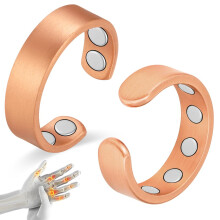 Cigmag 9X Copper Rings for Women Men 3800 Gauss Powerful Magnetic Ring 2PCS