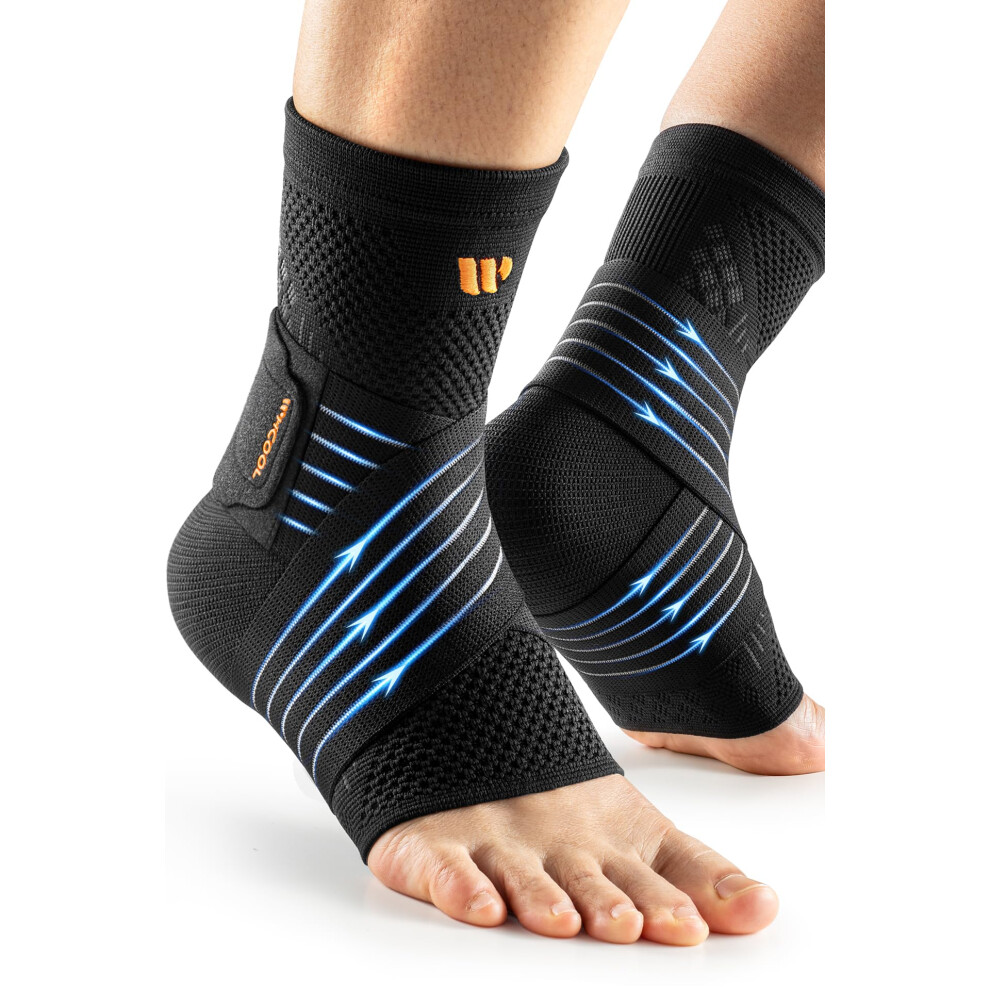 Photos - Braces / Splint / Support WHCOOL Ankle Brace Compression Sleeves with Wide Silky Straps for Men & Women