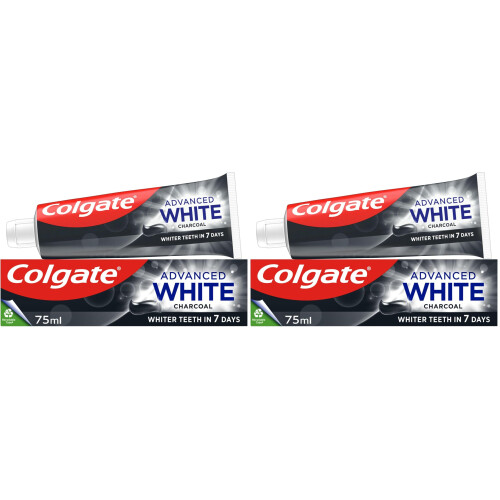 Colgate Colgate Advanced White Charcoal White Toothpaste 75ml (Pack of 2)