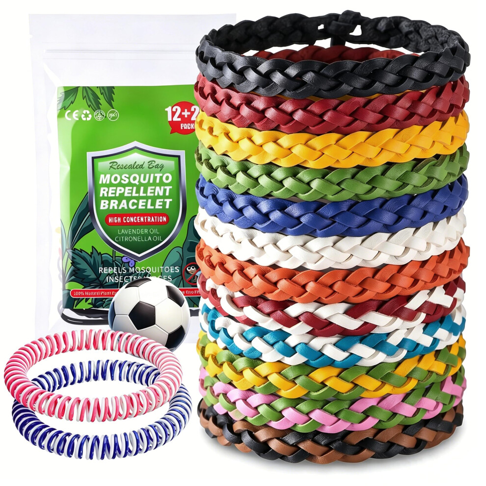 Photos - Hair Product 14 Pack Mosquito Repellent Bracelet,  Summer Football Collection Deet-Free N 2026