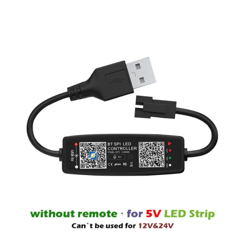 WS2812B LED Controller  APP Control Music Controller for SK6812 WS2811 WS2812 LED Pixel Light Strip USB 5V 1