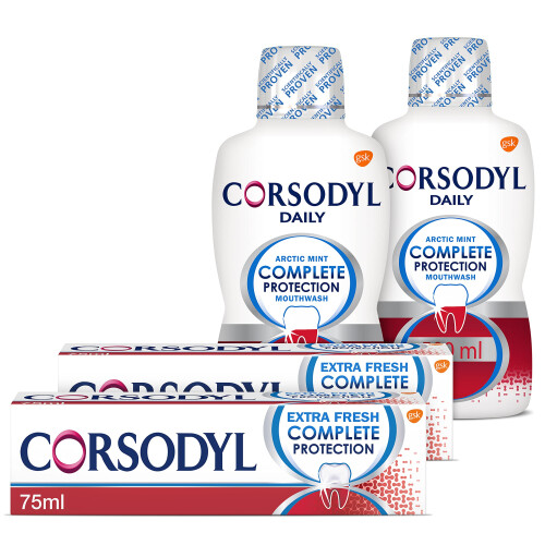 Corsodyl Corsodyl Complete Protection Bundle: 2X Complete Protection Extra Fresh Toothpas