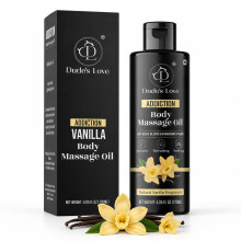Organic - Vanilla Edible Full Body Massage Oil - No Stain & Non-Sticky | with Fr