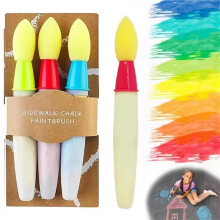 12X Waschbares Kreidepinsel-Set für Gehwege, Weich, mit Schaumstoff-Pinselkopf, Kreidemalstift, Kindergeschenke, Kinderpinsel
