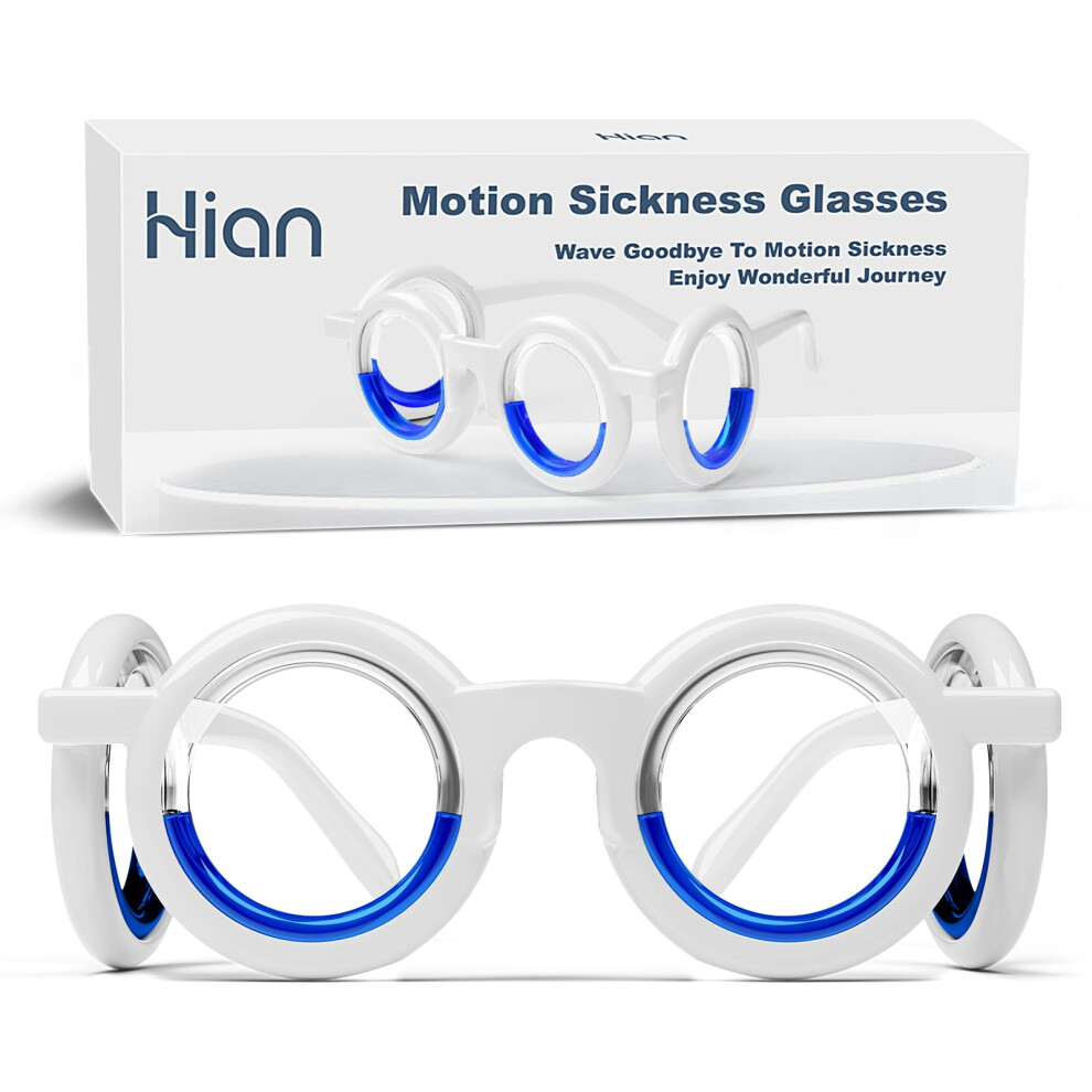Hion Motion Sickness Glasses Relieve Carsickness Airsickness Seasickness Ultra-Light Portable Nausea Vertigo Glasses, No Lens Liquid For Adults Or Ki