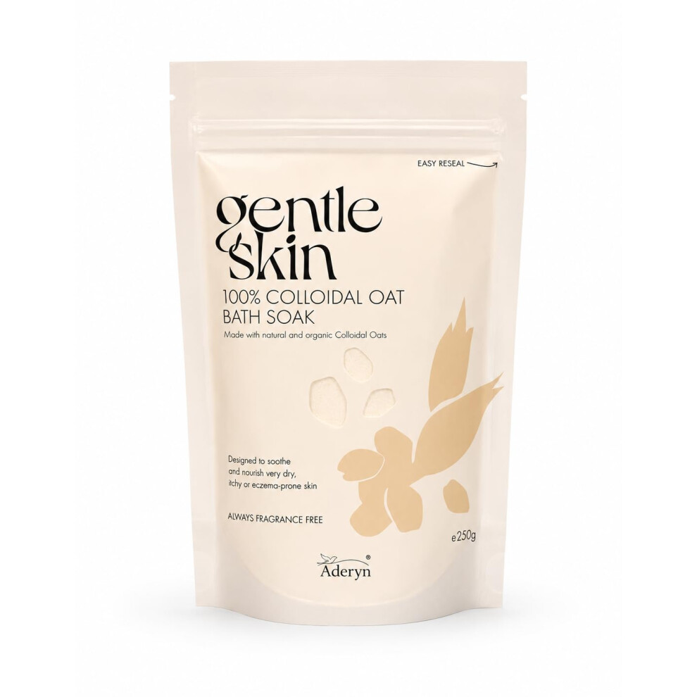 Gentle Skin Organic Colloidal Oat Bath Soak Relieves & Soothes Chicken Pox, Eczema, Psoriasis, Very Dry, Irritated And Itchy Skin. Fragrance Free 100% Natural Po