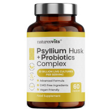 4000mg Fibre Supplement Psyllium Husk Capsules with Probiotics - 20 Billion CFU