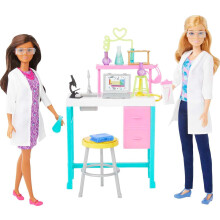 Barbie Science Lab Playset with 2 Dolls, Lab Bench and 10+ Accessories (Amazon Exclusive)