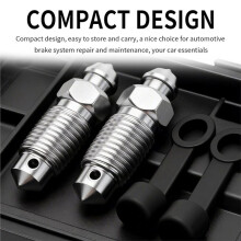 4PCS Brake Bleeder Screws 3/8-24 X 1-3/16 with Grease Fitting Caps,Brake Bleeder Valve Screws Replacement,Speed Bleeders