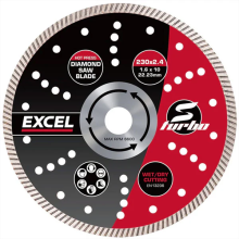 Excel 230mm (9") Slim Turbo Diamond Saw Blade Wet/Dry Cutting 31142