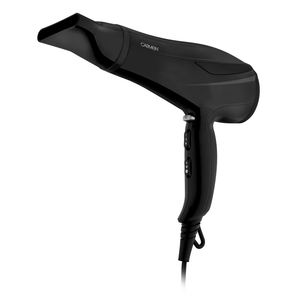 Carmen Hair Dryer With Concentrator Nozzle, Three Heat Settings, 2 Speed Settings, 2200W, Black & Copper, C81231cop