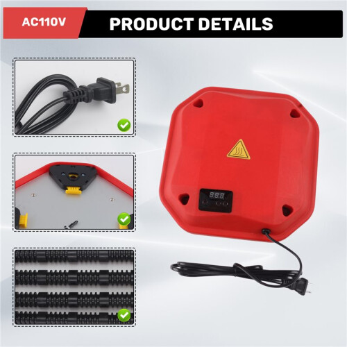 Electric Chick Brooder Heating Plate Adjustable Height Chick Cage Heater Chicken Warmer US Plug 2