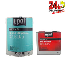 U-POL S20610 2k Direct HS Gloss Black Paint + S2030 Fast Hardener 7.5L KIT UPOL