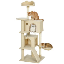 Árbol para Gato Beige 48 x 48 x 140 cm