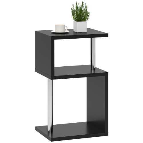 Homcom Mesa Auxiliar Negro 44 x 38 x 75 cm