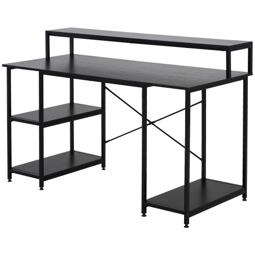 Homcom Mesa para Computadora Negro 140 x 60 x 93 cm
