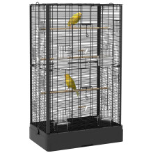 Jaula para Pájaro Negro 61 x 36.5 x 98 cm