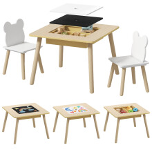 Mesa y Sillas Infantile Marrón 60 x 60 x 44 cm