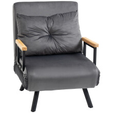 Sofá Cama Individual Gris 63 x 73 x 81 cm