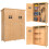 Outsunny Cobertizo de Madera Marrón 127.5 x 50 x 164 cm 1