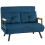 Homcom Sofá Cama Azul 102 x 73 x 81 cm 1