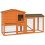 PawHut Conejera de Madera Rojo 150 x 45 x 85 cm 1
