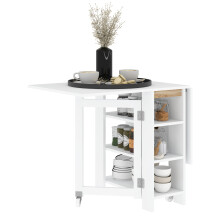Mesa Cocina Plegable Blanco 120 x 60 x 75 cm