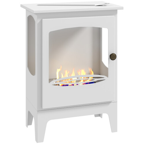 Homcom Chimenea de Etanol Blanco 39 x 26 x 54 cm