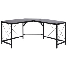 Mesa de Ordenador Negro 150 x 150 x 76cm