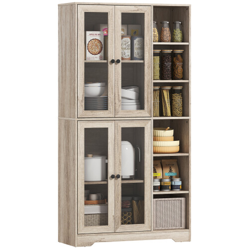 Homcom Alacena de Cocina Gris 90 x 35 x 172 cm