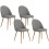 Homcom Sillas de Comedor Gris 50 x 52 x 83 cm 1